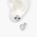 Broqueles Plata .925 Flor Trébol