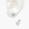 Broqueles Plata .925 Flor Trébol