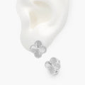 Arracadas Plata .925 Flor Trébol