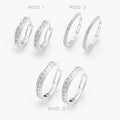 Arracadas Zirconias Blancas Plata .925 136