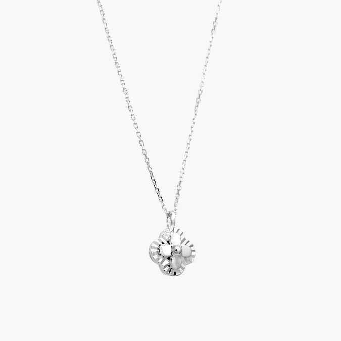 Collar Plata .925 Flores Trébol