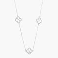 Collar Plata .925 Flores Trébol