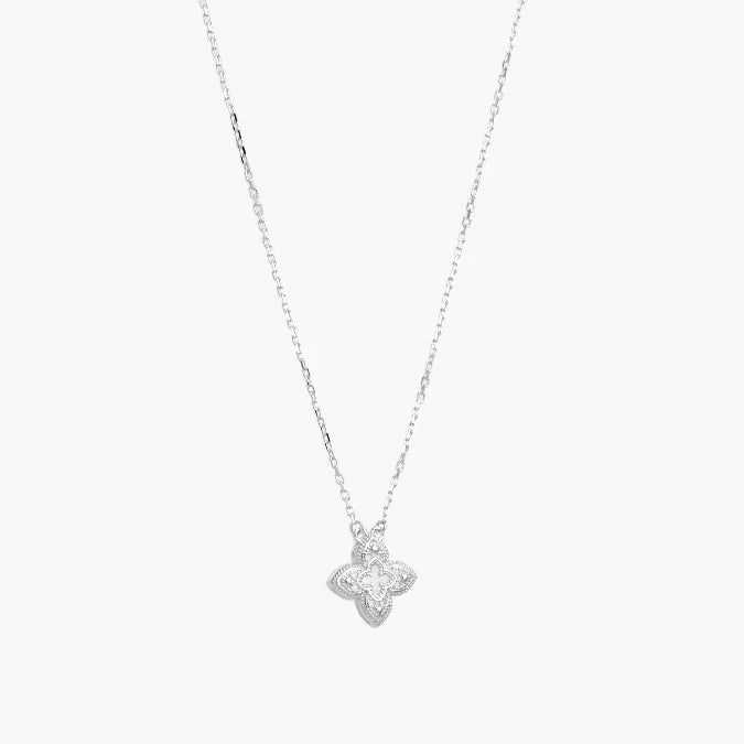 Collar Plata .925 Flor Trébol