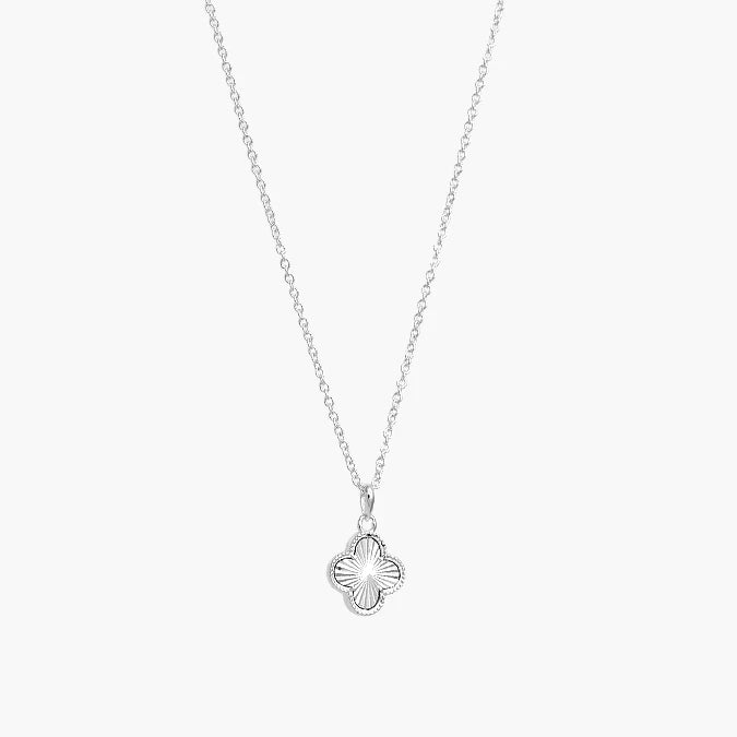 Collar Plata .925 Flor Trébol