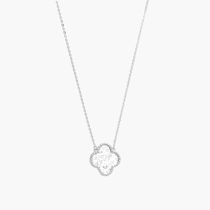 Collar Plata .925 Flor Trébol