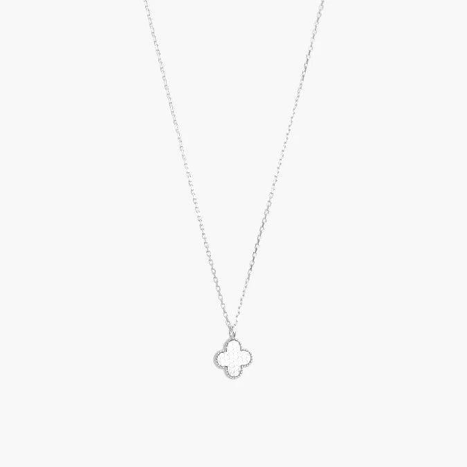 Collar Plata .925 Flor Trébol